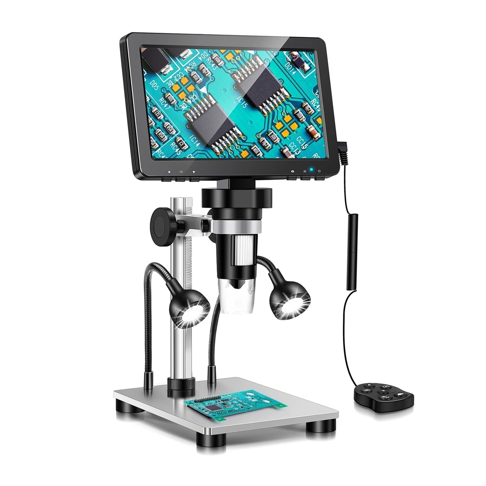Mikroskop cyfrowy 1200-krotny zoom 12 MP HD mikroskopy elektroniczne aparat lupa do lutowania naprawy telefonu