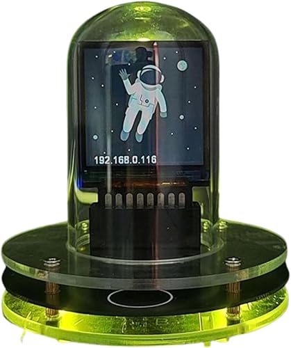 Miniatura 4 de Reloj de tubo Cyberpunk Nixie: WiFi inteligente, pantalla digital RGB, calendario, clima, iluminación personalizable y visualización de imágenes!