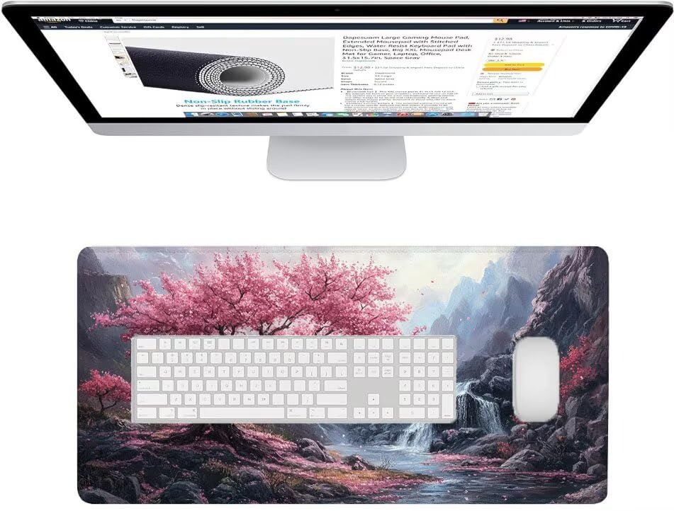 Mouse pad grande gaming de diseño natural para transformar tu espacio de juego y oficina. 3