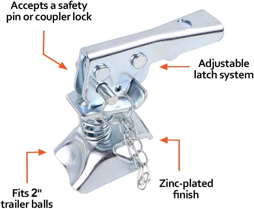 2" 3500lbs Coupler Repair Kit with Chain – Coupler Replacement Latch with Chain (2",3500LBS)