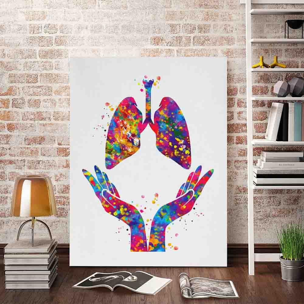 Amazon.com: Rwoodart Rustic Pictures Wall Decor,Lungs Health and