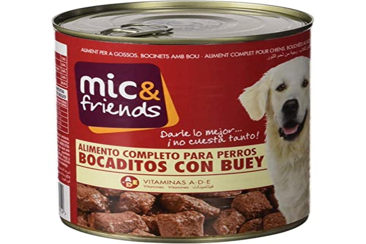 Marca Blanca - Mic&Friends Alimento Completo para Perros con Buey en Salsa, 720g