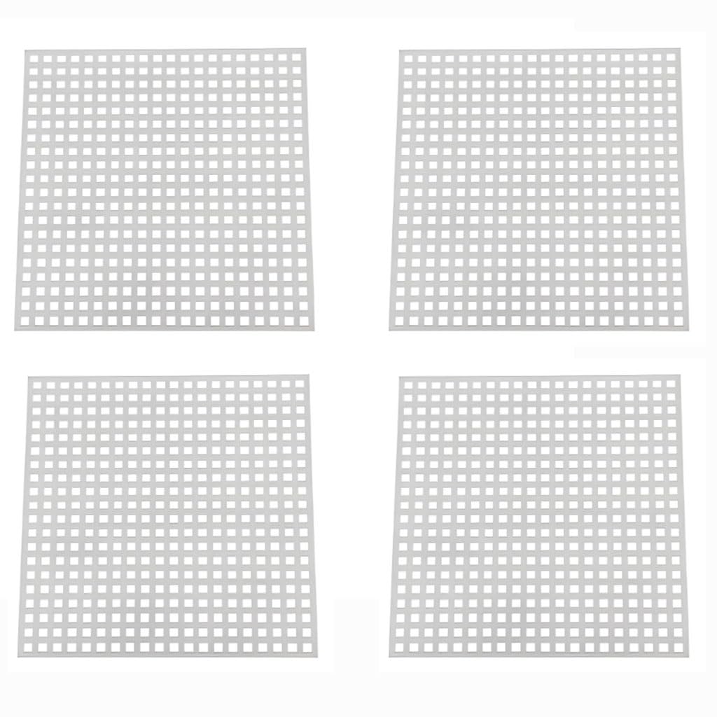 5 Pcs Dia 8cm 10.6 14.2 20 30CM Square Plastic Canvas Mesh, White Grid Board, Used for Embroidery Crochet Projects(10.6cm)