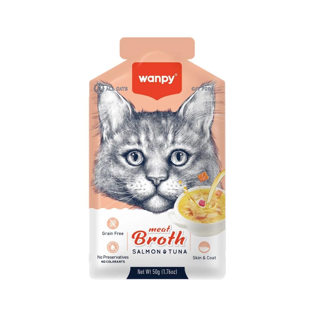 Meat Broth Salmon & Tuna for Cats 50g