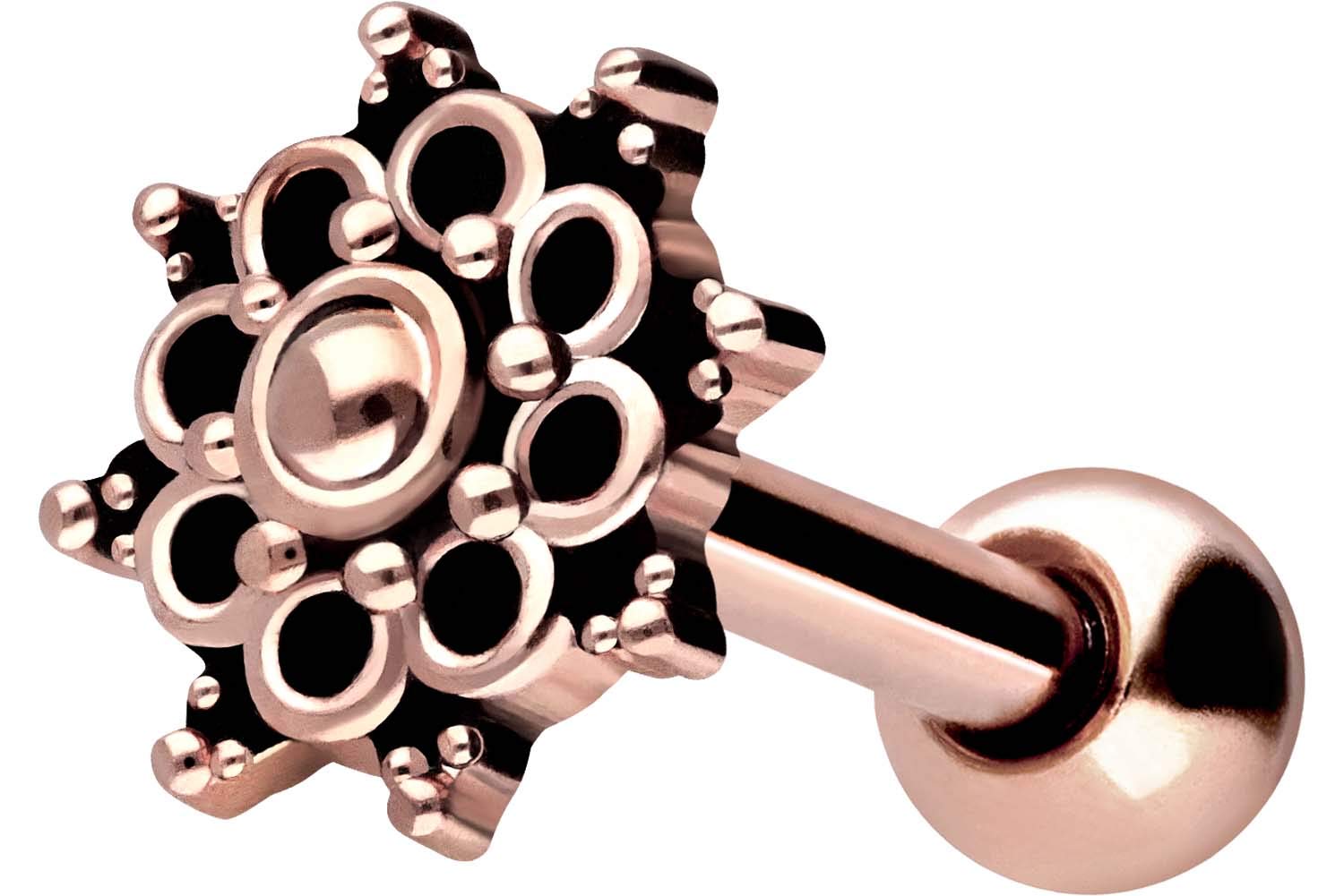 PIERCINGLINE Diseño Oriental Piercing de oreja en acero quirúrgico - Piercing Joyería Pendientes en 3 colores