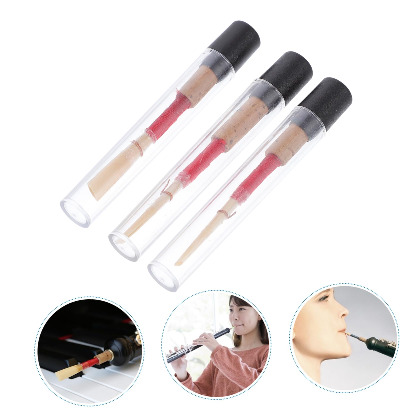 Abaodam 12stücke Tragbare Oboe-rohre Mit Individuellen Aufbewahrungsboxen Praktische Oboe-zubehörteile Für Musiker Für Transport Pflege Blasinstrumente