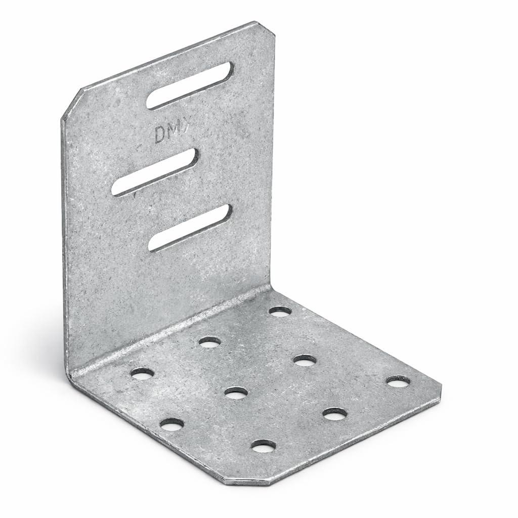 Équerres d'angle réglables KMR1 en acier galvanisé de 60x80x60 mm pour fixation du bois