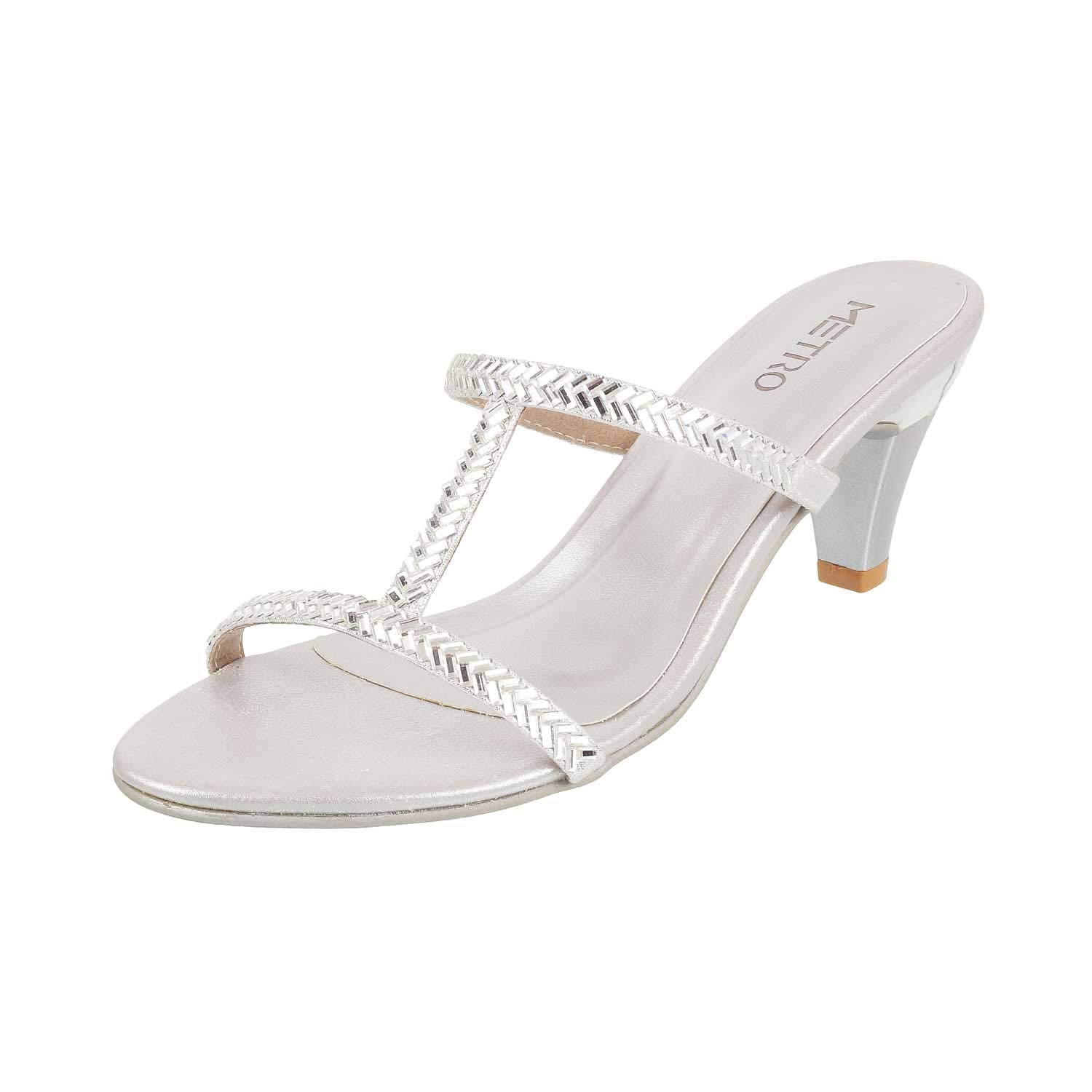 Metro Women Synthetic Silver Mules (35-3372-27-40) Size (7 UK (40 EU)) (B084ZH4ZLM) Amazon Price History, Amazon Price Tracker