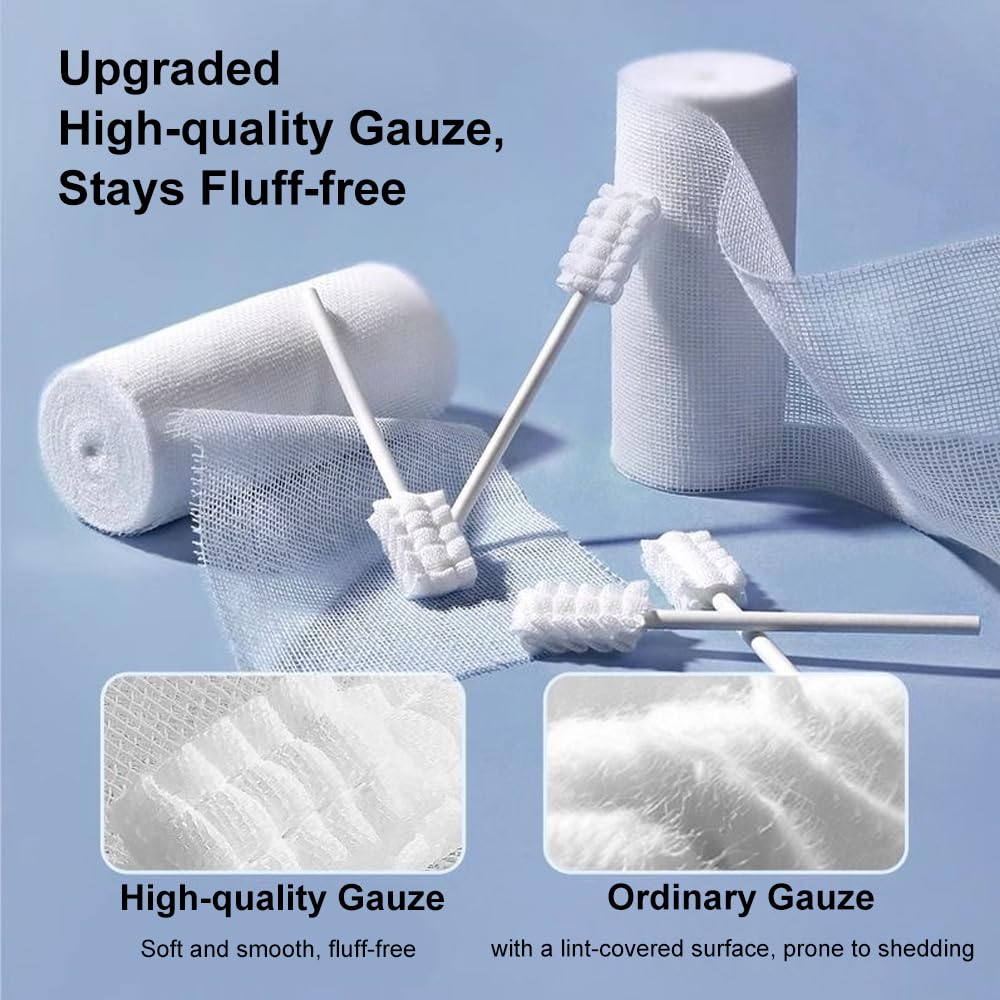 Lyntimo Baby Tongue Cleaner Gauze, Soft Wavy Brush Head Disposable Oral Cleaning Stick with Paper Handle, Infant Gum Mouth Cleaner, Newborn to 2 Years, 30 Count - 3