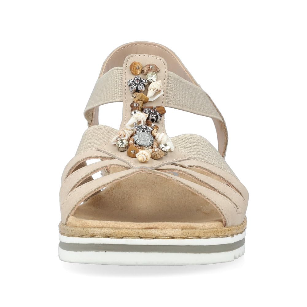 Rieker Damen Riemchen-Sandalen V0649-62 Weite Schmal Pull-on