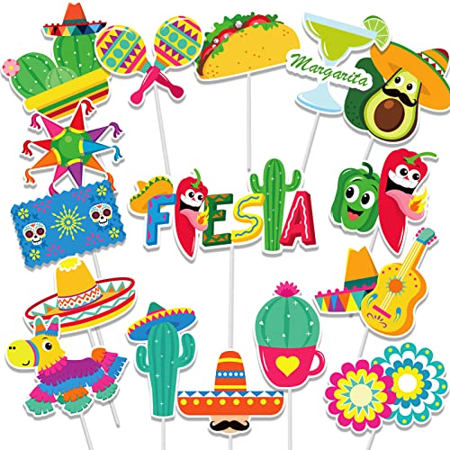 Howaf HW04485NY-US 32 Pieces Fiesta Cupcake Toppers Set thumb #2
