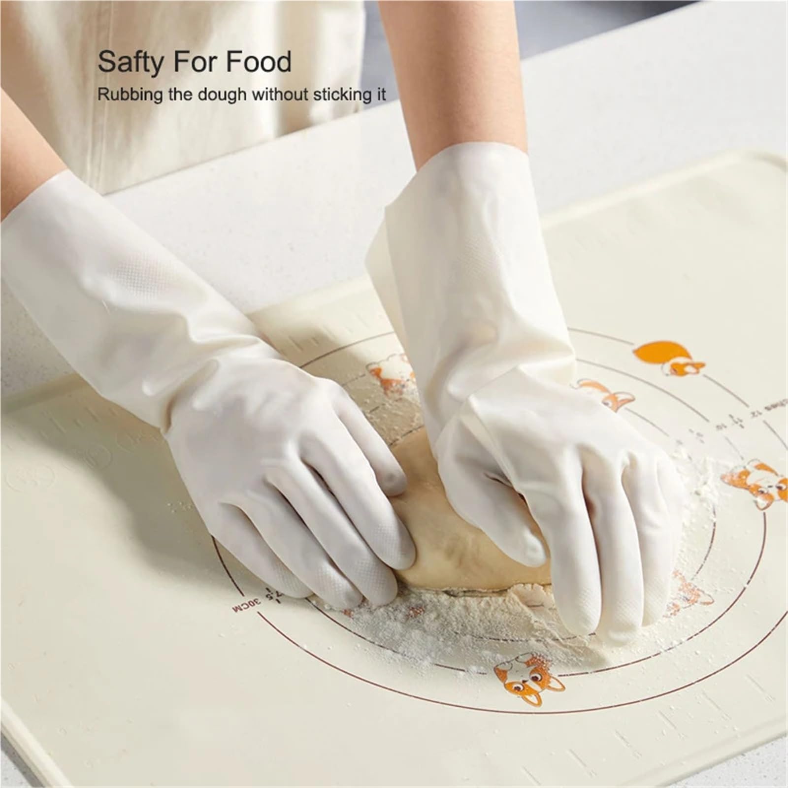 Guantes Limpieza Guantes de nitrilo blancos, duraderos y resistentes, ideales for lavar la cocina, impermeables, for limpieza del hogar accesorios