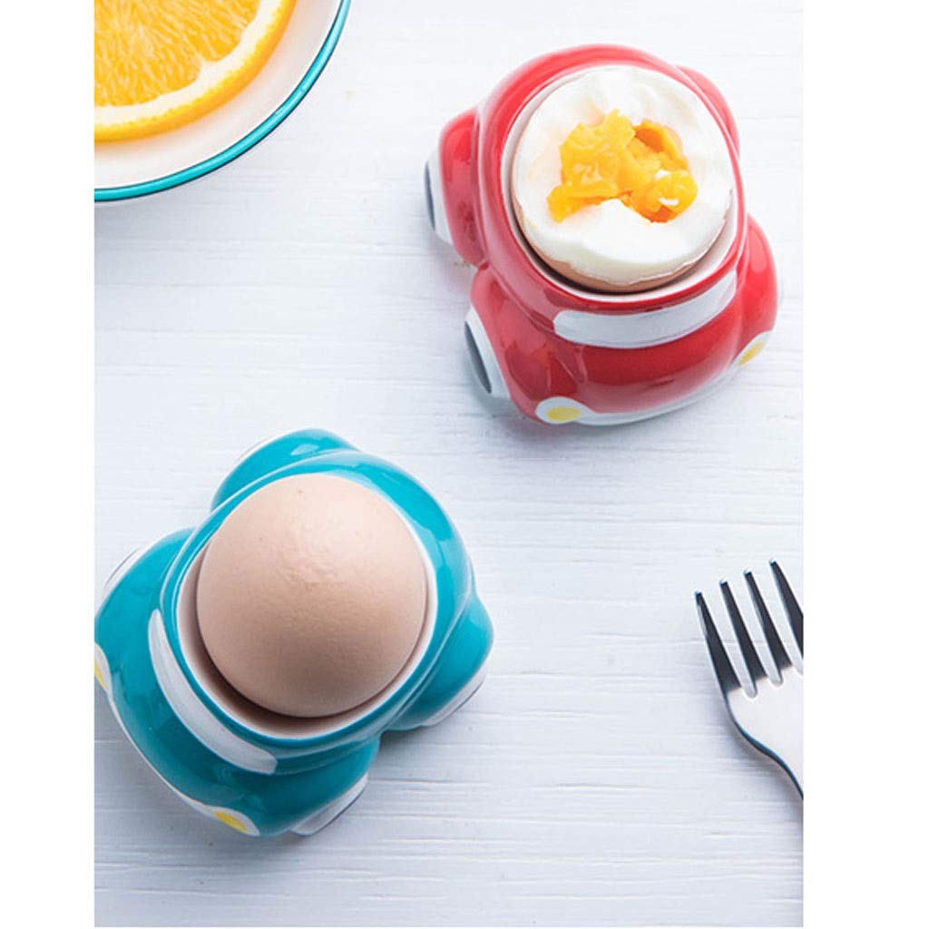 Fouet de cuisine COQUETIER mignon doux en céramique bouillies coquetier for le petit déjeuner Brunch forme de voiture Fouets pour la cuisine (Color : Natural)