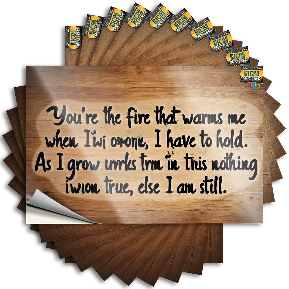 Backyard Accessories Tattoo - Fluffy Layered Garage You're The Fire that Warms Me(12X18CM)