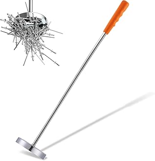 Telescoping Magnetic Sweeper Pickup Tool, Screws Parts Finder with 35LB Pull Capacity, Retractable 8.6" to 33" with Strong Magnet, Pick up Nails, Screws, and Metal Parts, Orange