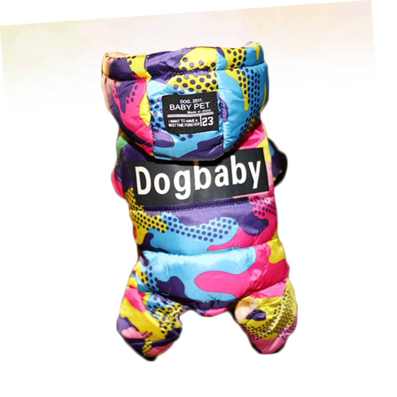 ULTECHNOVO Hundewinterjacke Camouflage Für Kleine Hunde Wasserabweisendes Warmes Design Mit Knopfverschluss Für Outdoor-aktivitäten s Schwarz
