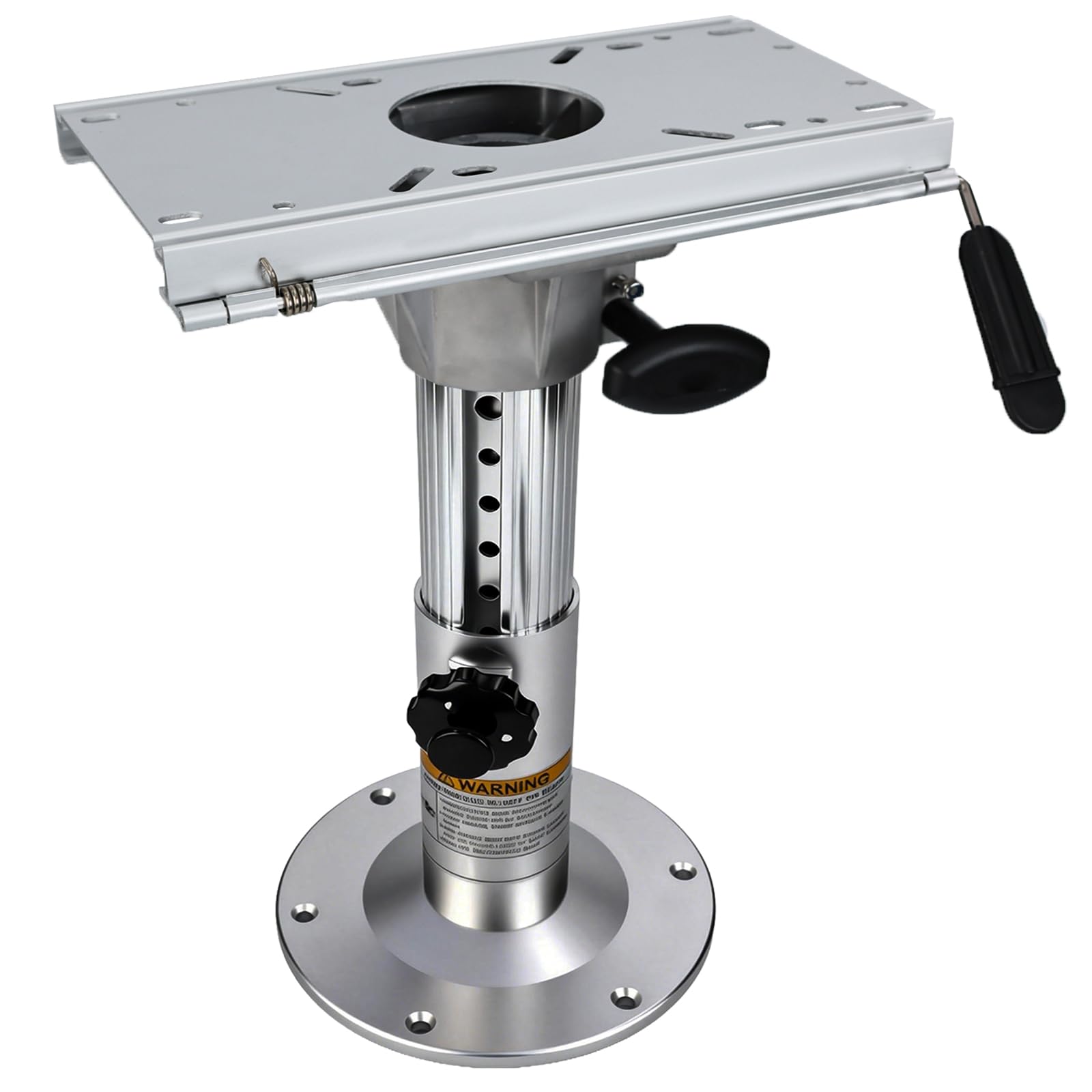 Photo 1 of Boat Seat Pedestal with Slide,14-20 Inch Adjustable Height Locking Swivel Boat Seat Pedestals and Bases w/13” x 7” Fore-Aft Slider, Aluminum Marine Seat Mount for Pontoon Captain Chair, Base Only