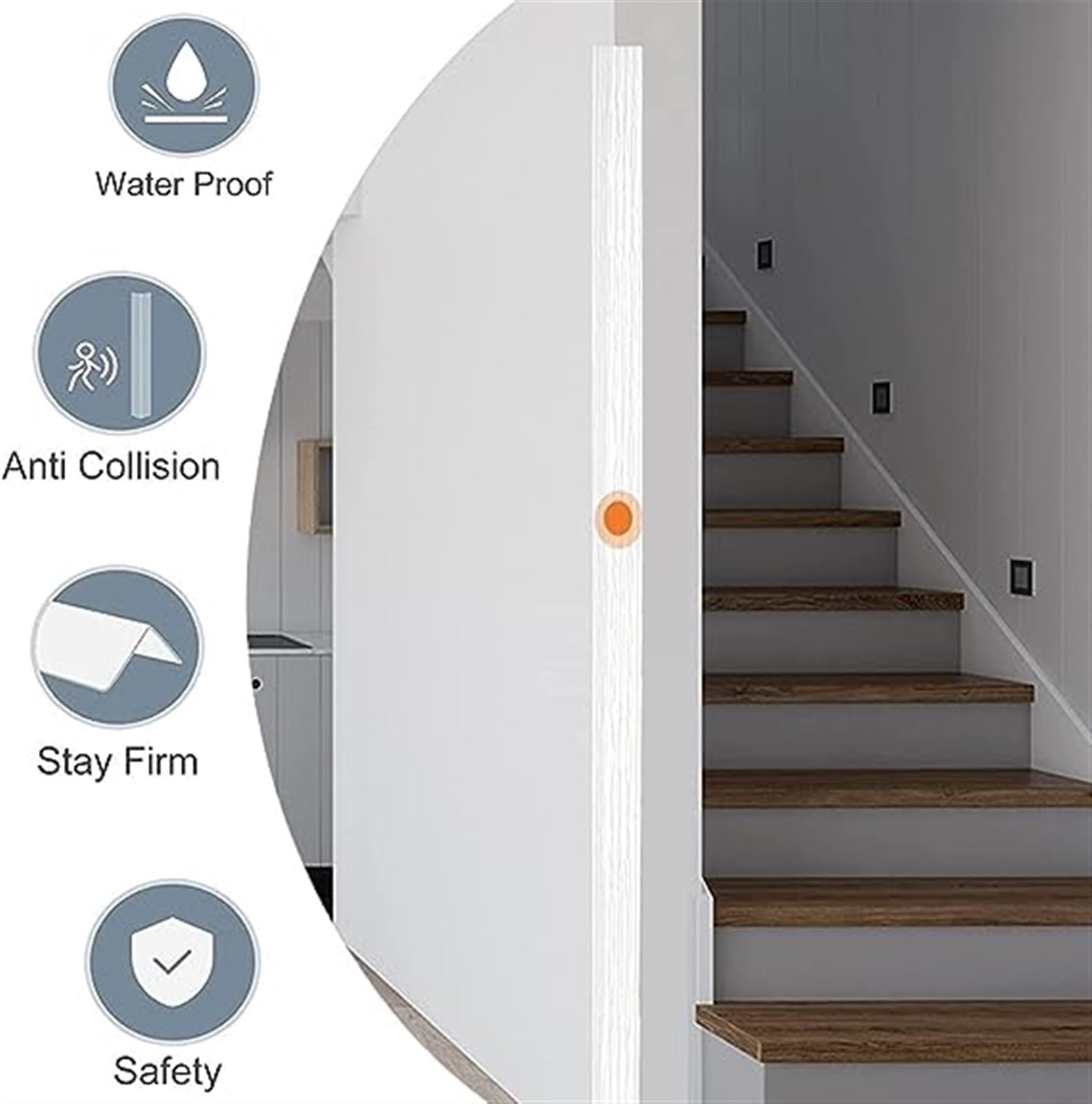 Selbstklebende Eckenschutz, verdickter PVC-Kantenschutz für Möbel, Treppen und Babysicherheit, Beige, 2,5 x 270 cm, 2 Stück