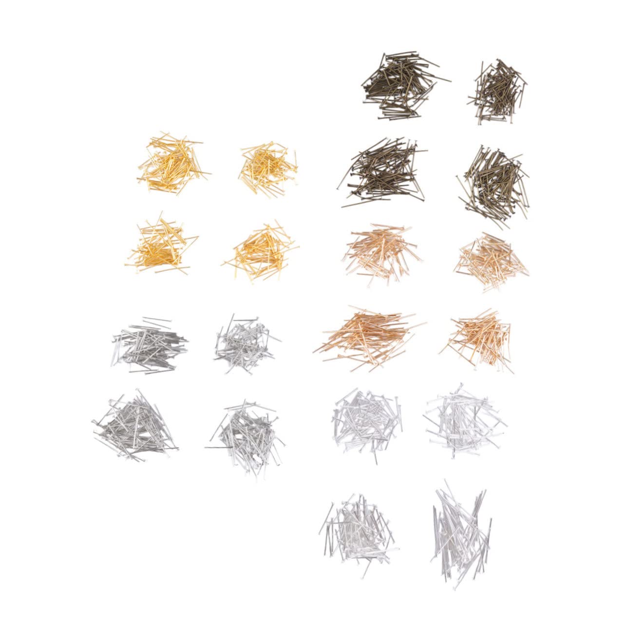 HOODANCOS 4000pcs DIY Jewelry Making Pins Set Flat Head T-Shaped Needles Jewelry Making Kit Assorted Sizes