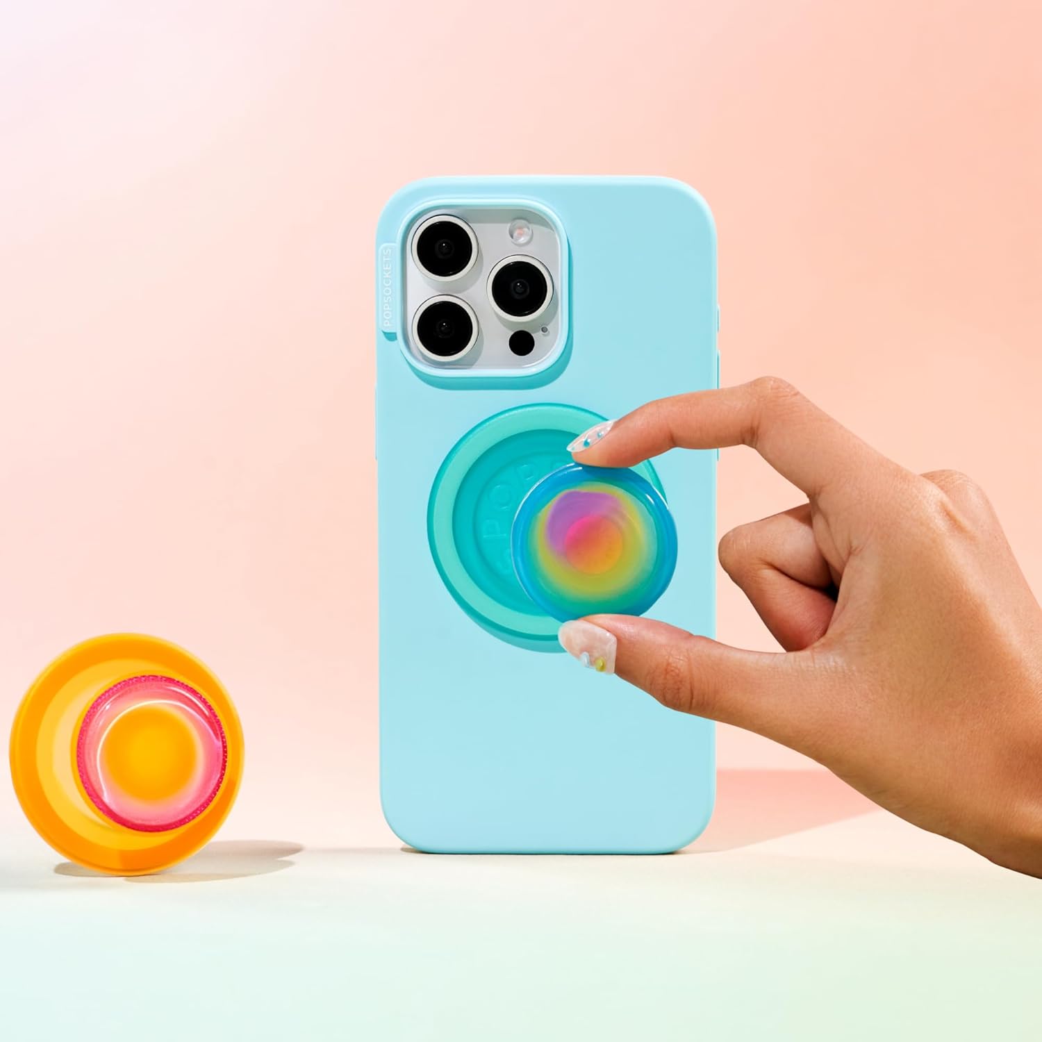 PopSockets Phone Grip for MagSafe with Kickstand, Magnetic Stand, Swappable Top, Secure Hold for iPhone MagSafe Cases, Phone & Tablet Grip, Cute PopSockets - Boca Aura - Image 2