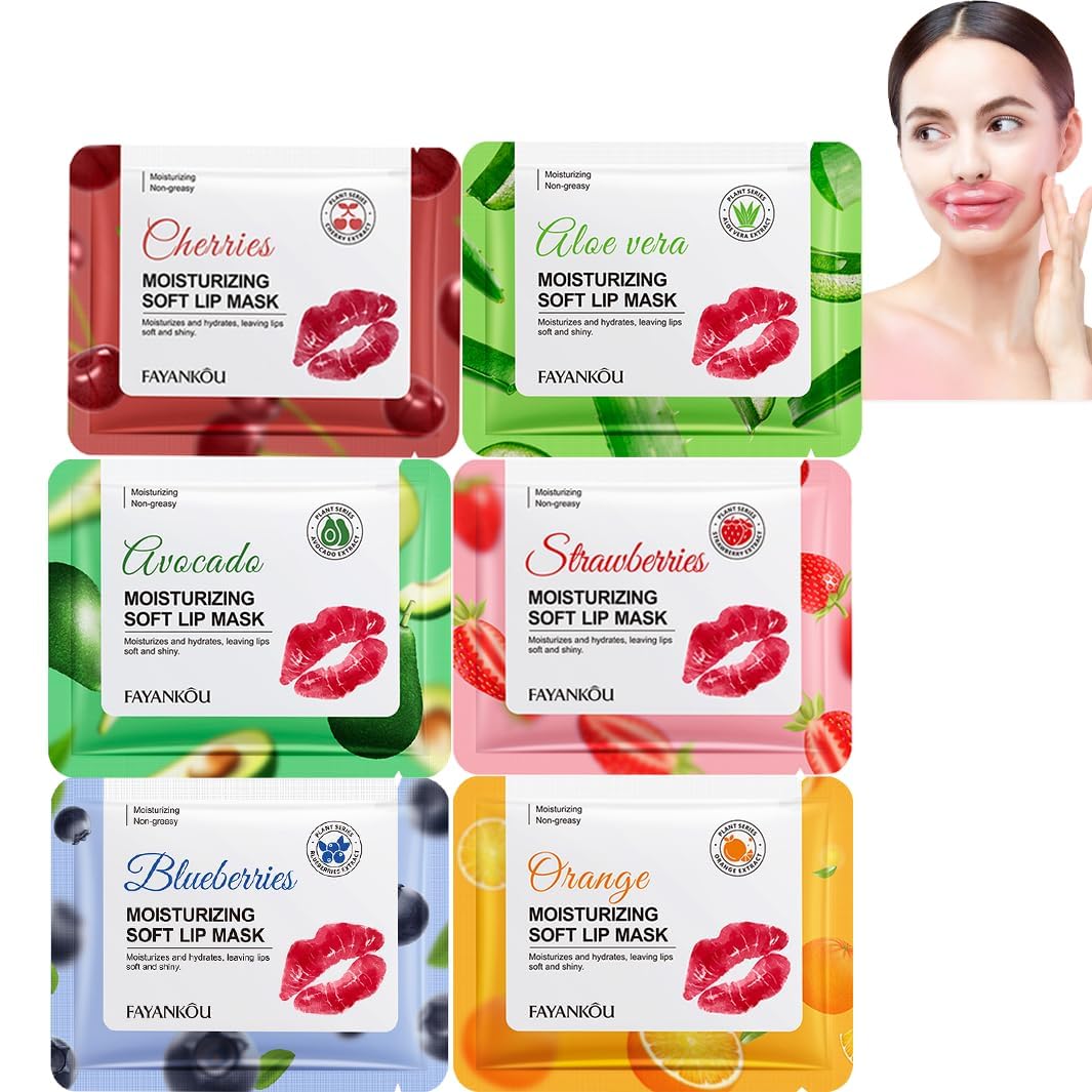 TERRIFI30PCS Collagen Crystal Lip Mask, Anti-Wrinkle Lip Sleeping Mask, Moisturizing Lip Mask Patch, Reduces Lip Lines, Nourishes and Repairs Chapped Dry Lips, Natural Plant Formula