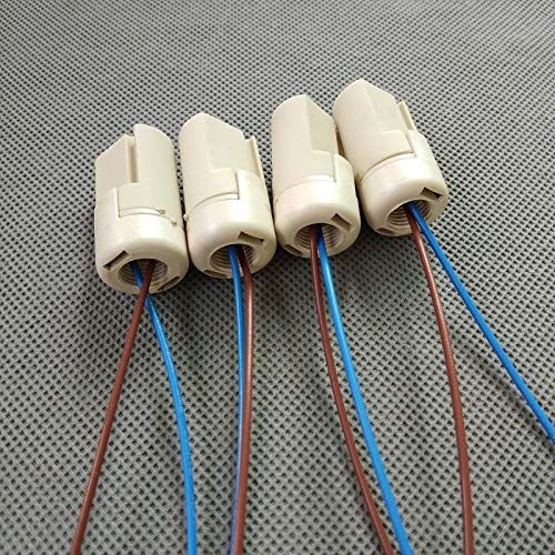 Kamas 10pieces/lot G9 lampholder Lamp Base with back cover 250V 2A Ceramic Socket G9 Type Halogen Lamp Holder with 18cm teflon wire - (Color: with 30cm wire, Base Type: G9)