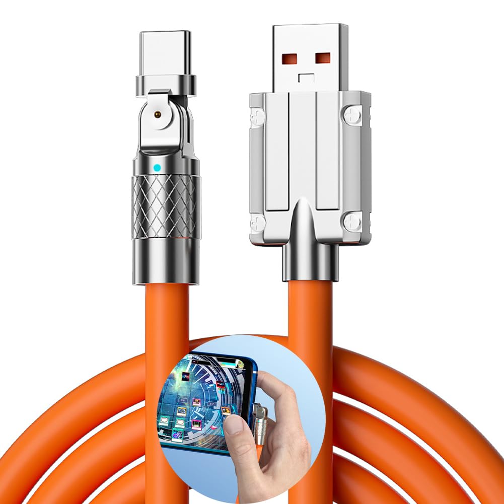 See full amazon price history chart for Chubby USB C Cable,180° Rotating USB C Charger Cable,USB A to USB C Charging Cable,Orange,3.3ft,Compatible with Samsung Galaxy S10,Note 9,A11,Moto Z2 (not Compatible with i-Phone) Chubby USB C Cable,180° Rotating USB C Charger Cable,USB A to USB C Charging Cable,Orange,3.3ft,Compatible with Samsung Galaxy S10,Note 9,A11,Moto Z2 (not Compatible with i-Phone) (B0CJHNP6BK) Amazon Price History, Amazon Price Tracker