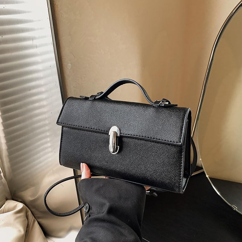 Women Vintage Shoulder Bag Adjustable Strap PU Leather Exquisite Satchel Bag Large Capacity Small Square Bag Work Travel Shop4