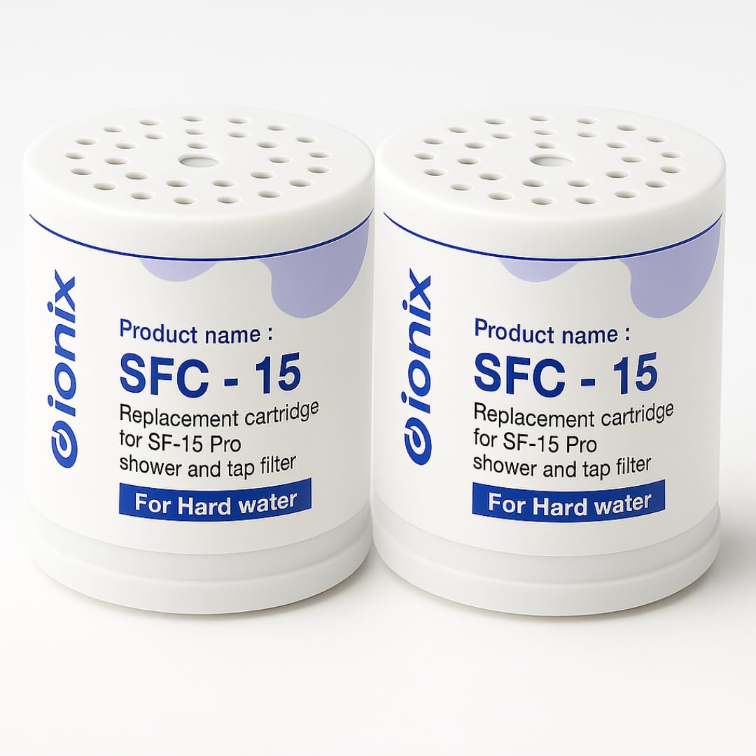 IONIX Replacement Water Softener Cartridge Ionix Shower Filter for Bathroom for Hard Problems | Hard Water Softener Cartiridge for Softner for Better Skin & Hair (Pack of 2)
