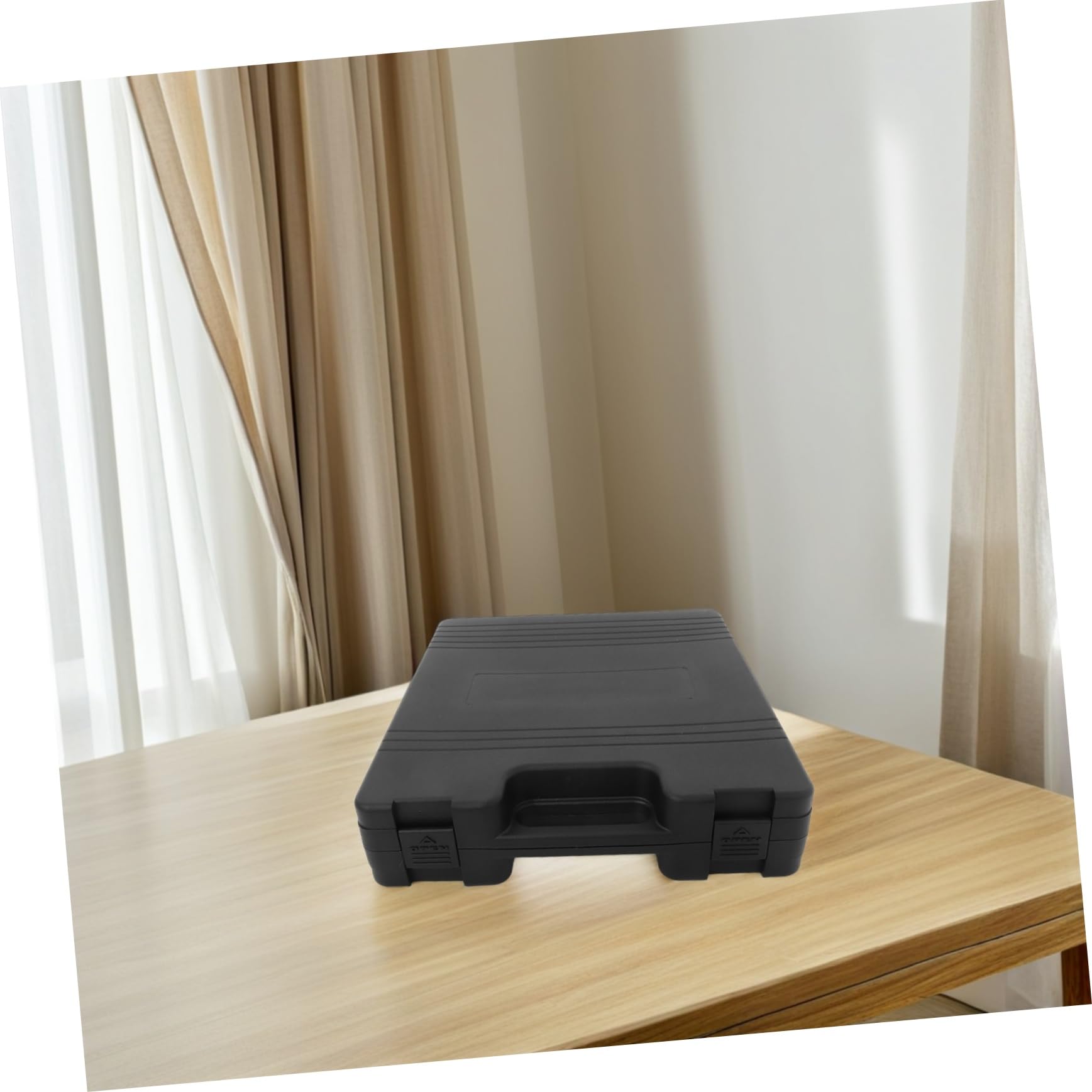 Beaupretty Custodia per Microfono Condensatore Nera con Grande Capacità in Plastica Resistente e Spugna Protettiva, Antiurto per Microfoni in Studi di Registrazione Professionali