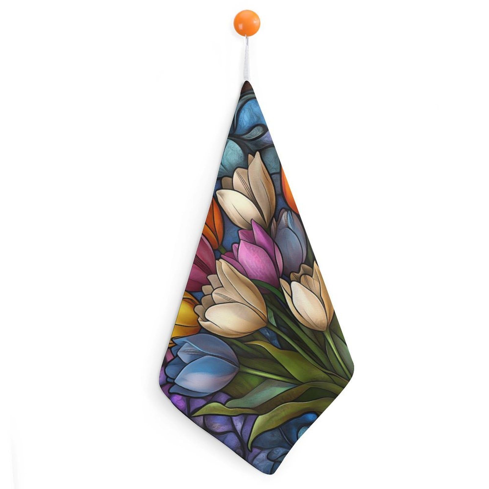 TXFBTRFSA Tulips Hand Towels with Hanging Loop Kitchen Towel Handkerchiefs Cleaning Cloths