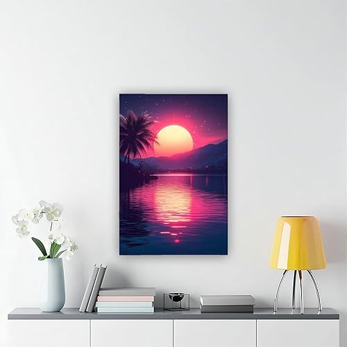 Miniatura 6 de Vaporwave Neon Retro City Print  Synthwave 80s Aesthetic Wall Decor  Futuristic Palm Trees Digital Poster Modern Wall Prints Abstract Geometric