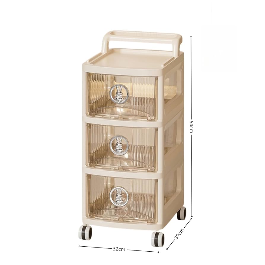 多層収納キャビネット 3層ホイール付きトロリーラック 多層収納キャビネット 3層ホイール付きトロリーラック