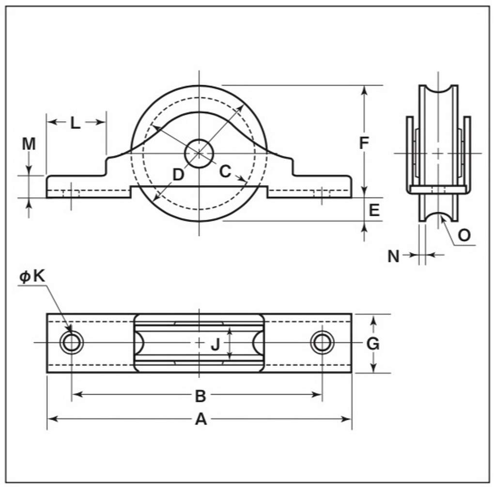 Amazon | ヨコヅナ LP戸車プラス ステンレス枠 36 平 LPS-0362 ×20入