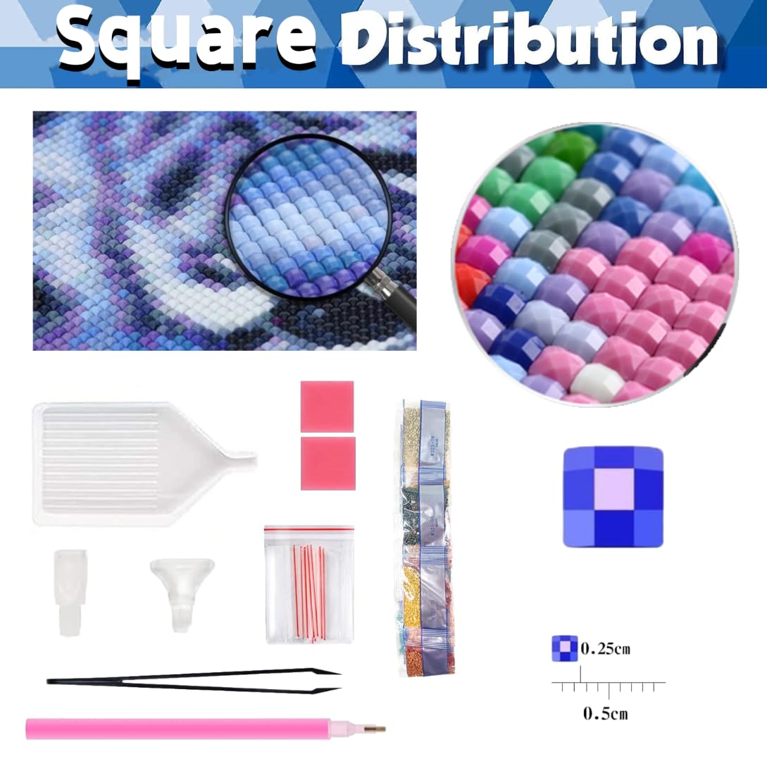 SKRYUIE 5D Polar Bear Diamond Painting Kit - DIY Full Round Drill, 12x16 Inch, Adult Craft & Wall Decor