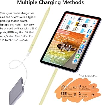 Amazon.com: Pencil for iPad 2018-2025: KIROSA iPad Pencil W/ 10X