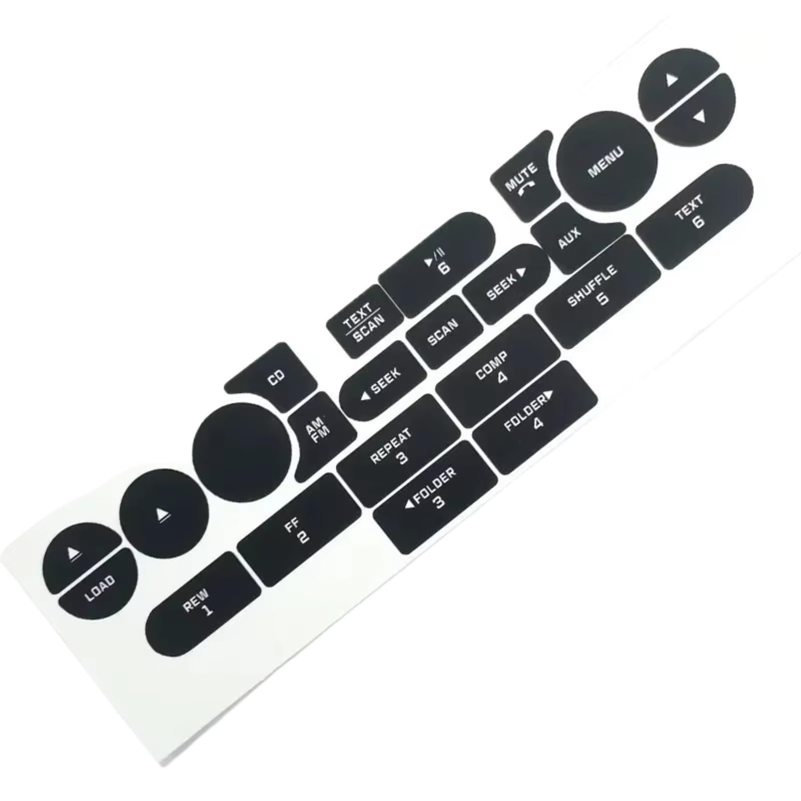 Repair Patch Compatible with Mustang 2005 2006 2007 2008 2009 Car Dash Radio Control Button Worn Peeling Repair Kit Decals Stickers Car Accessorie
