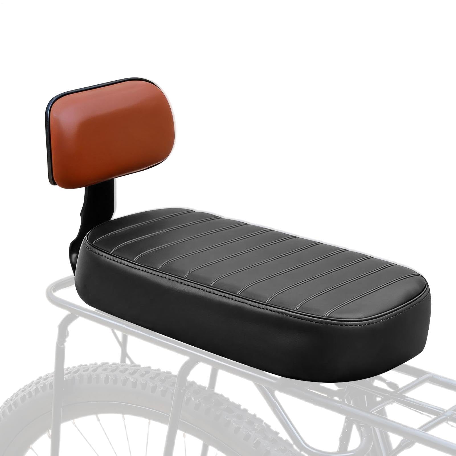Generico Seggiolino Posteriore per Bici Parti Sella Bici con Regolabile | Con Schienale Antiscivolo Seggiolino Posteriore Bambini Bici Per Bambini Lunghe Pedalate All'Aperto Ciclismo Urbano Ragazzi