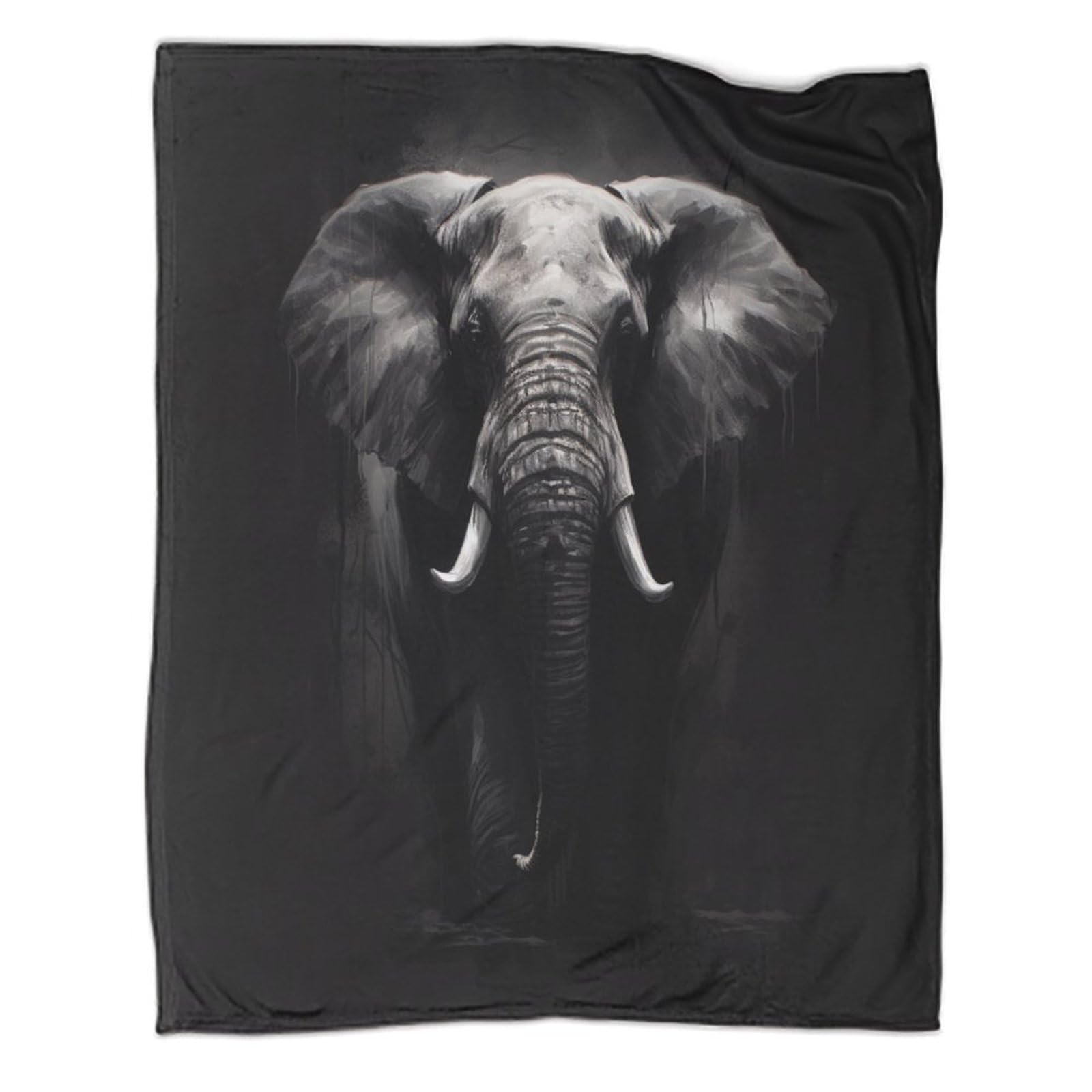 Elephant Flannel Blanket Throw, Cute Blanket for Kids Teen Adult Gifts for Friend Family Soft Cosy Luxurious Sofa Bed Blanket 40x50inch(100x130cm)
