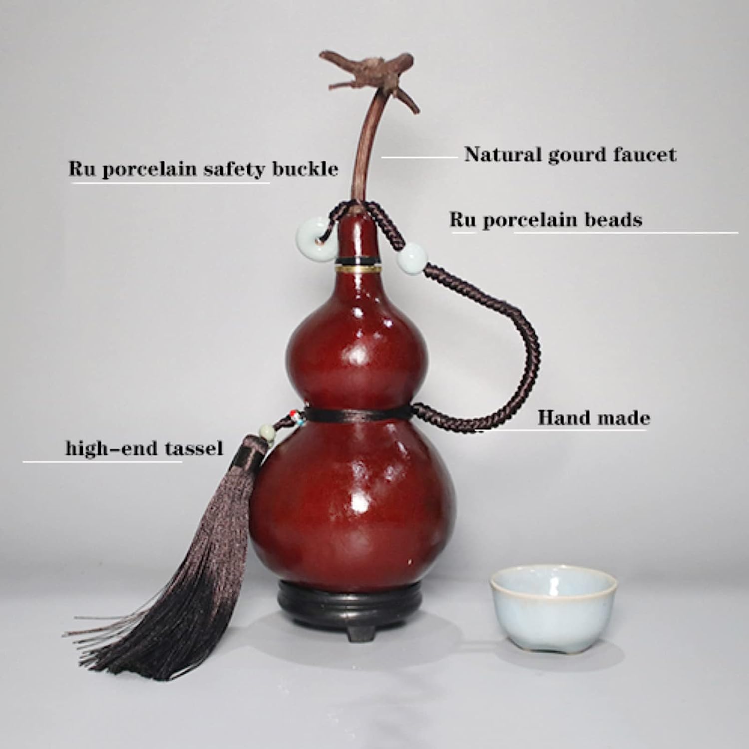 Kürbisflasche, Kürbiswasserflasche, Chinesischer  Produktbild-Vorschau 4