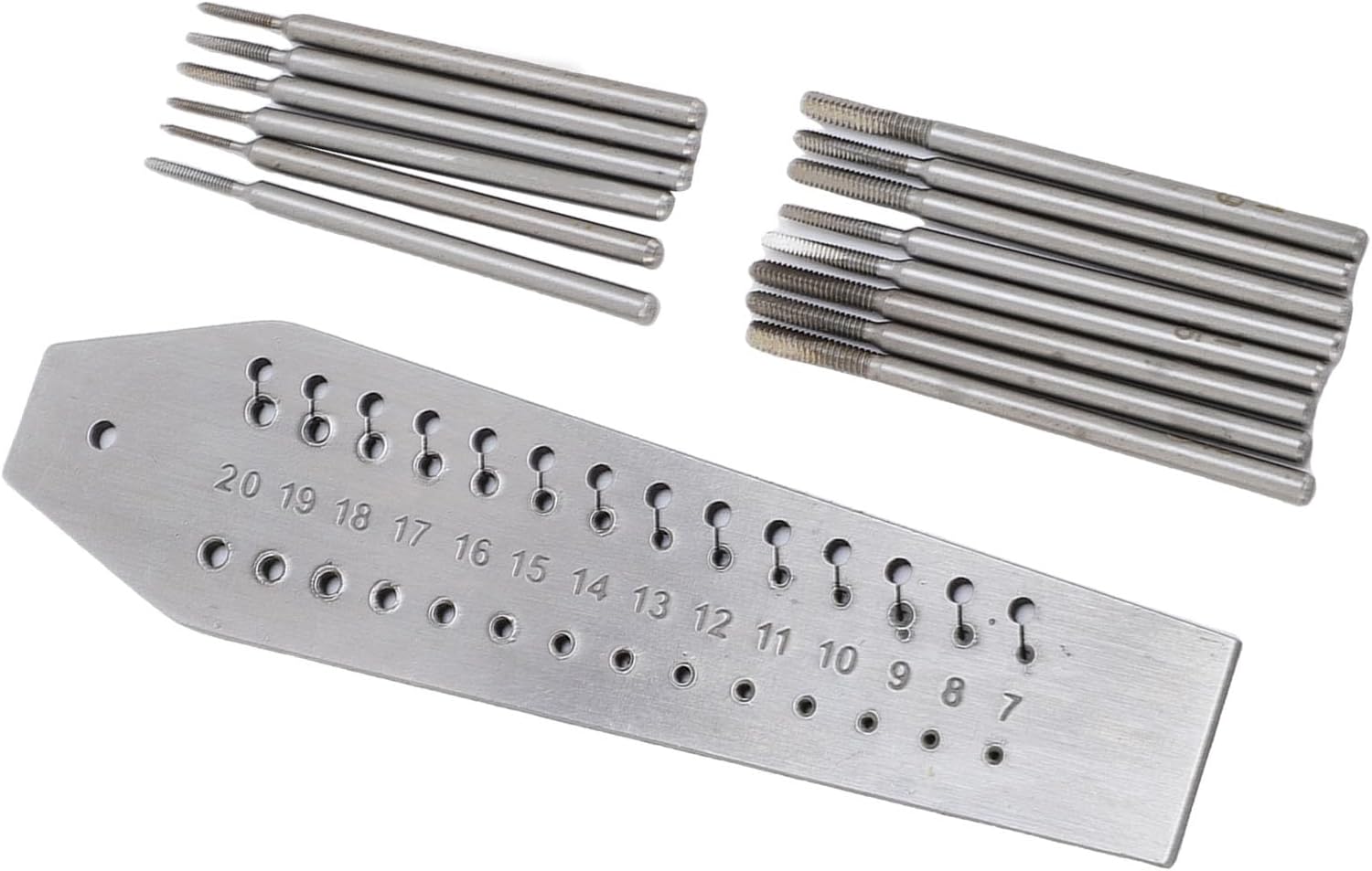 ZJchao Watchmakers Tap and Die Set, 36 Hole Micro Tap and Die Set Stainless Steel Screw Plate for Watch Repair with Clear Size Markings