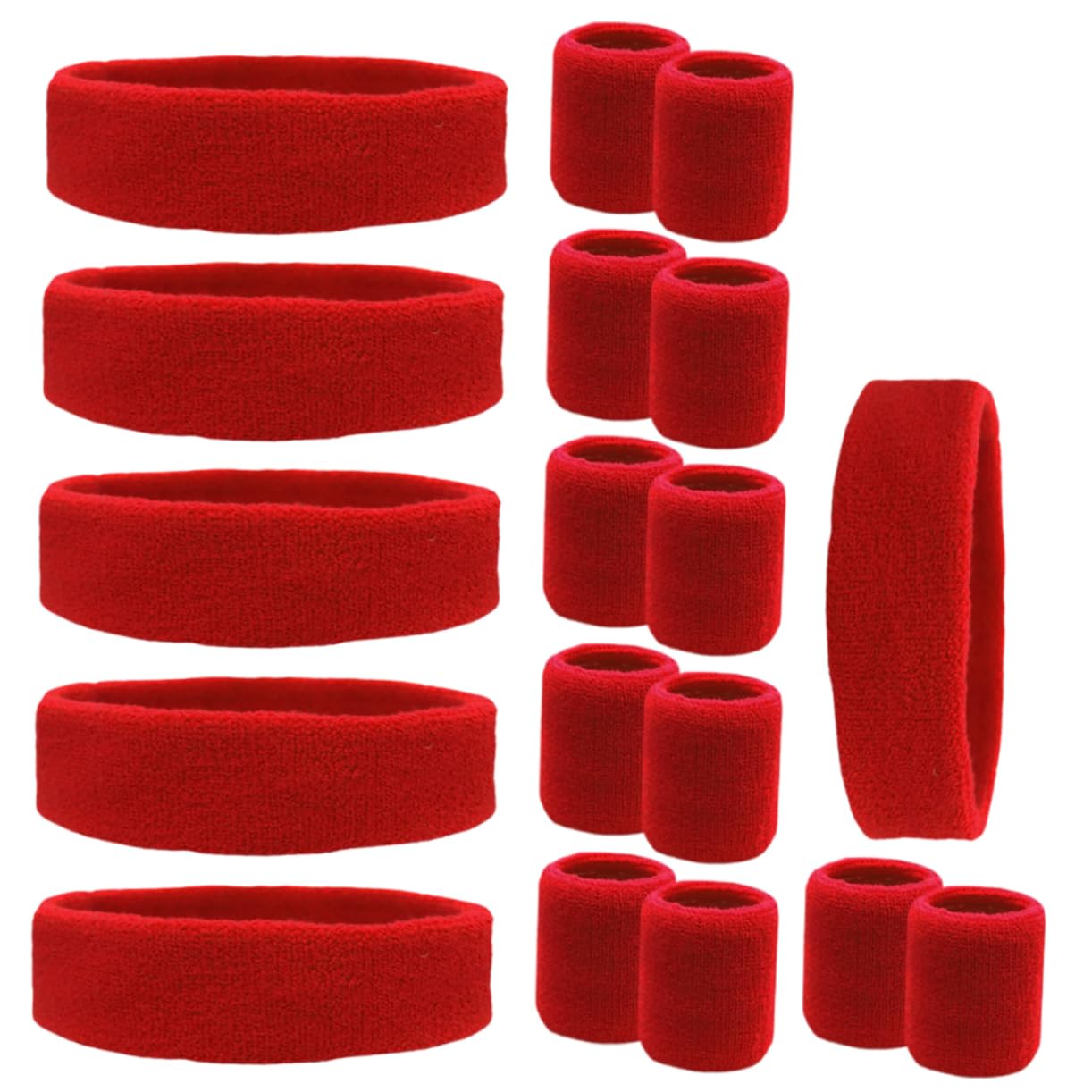 TOYANDONA Workout Schweißbänder 18 Stück Elastische Sport Stirnbänder Handgelenk Schweißbänder aus Atmungsaktivem Polyester rutschfest für Herren Damen Beim Training Basketball Tennis Yoga