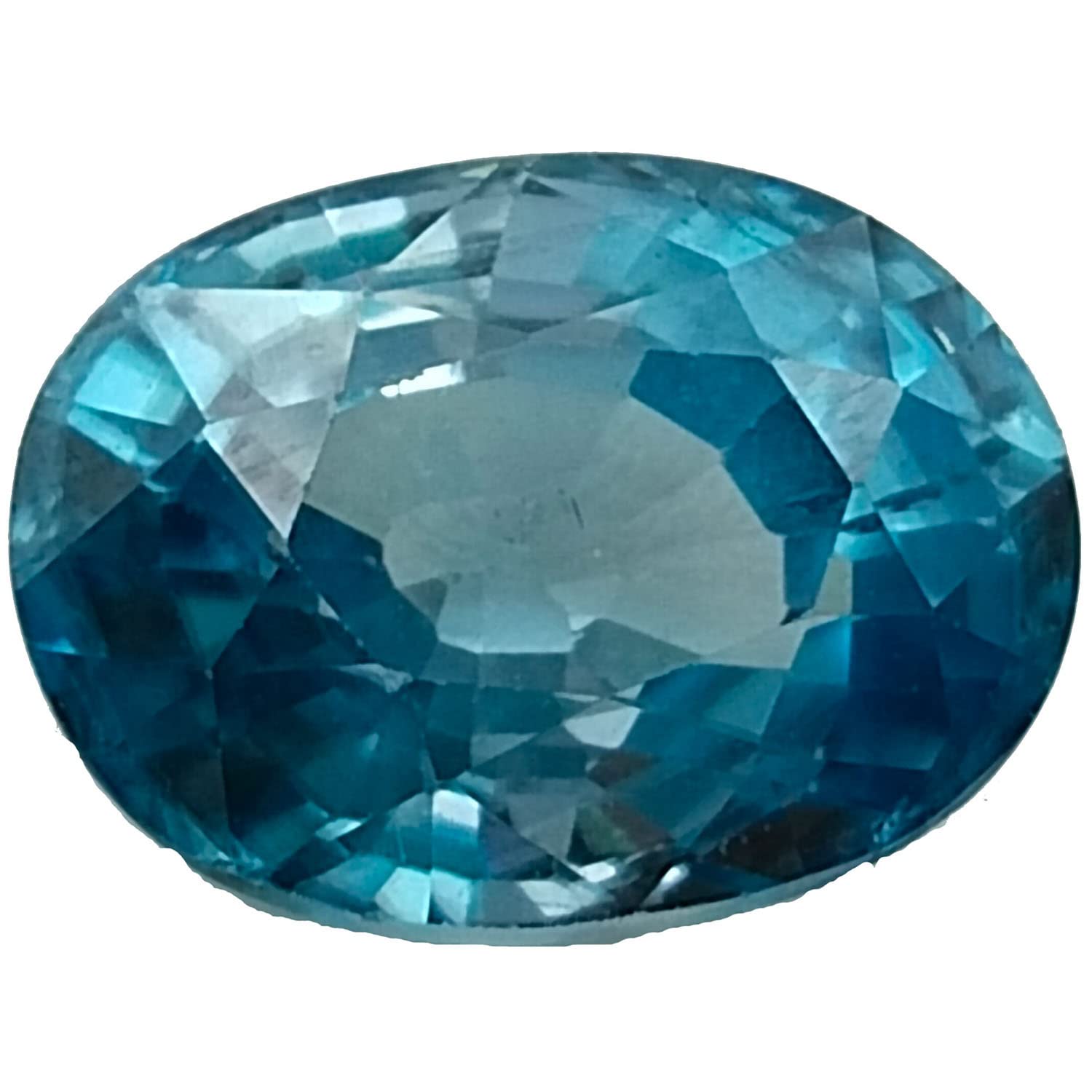 RINGS MASTERNatural Blue Zircon Superior Quality Gemstone 3.95 Carat Oval Shape with Genuine Lab Certificate