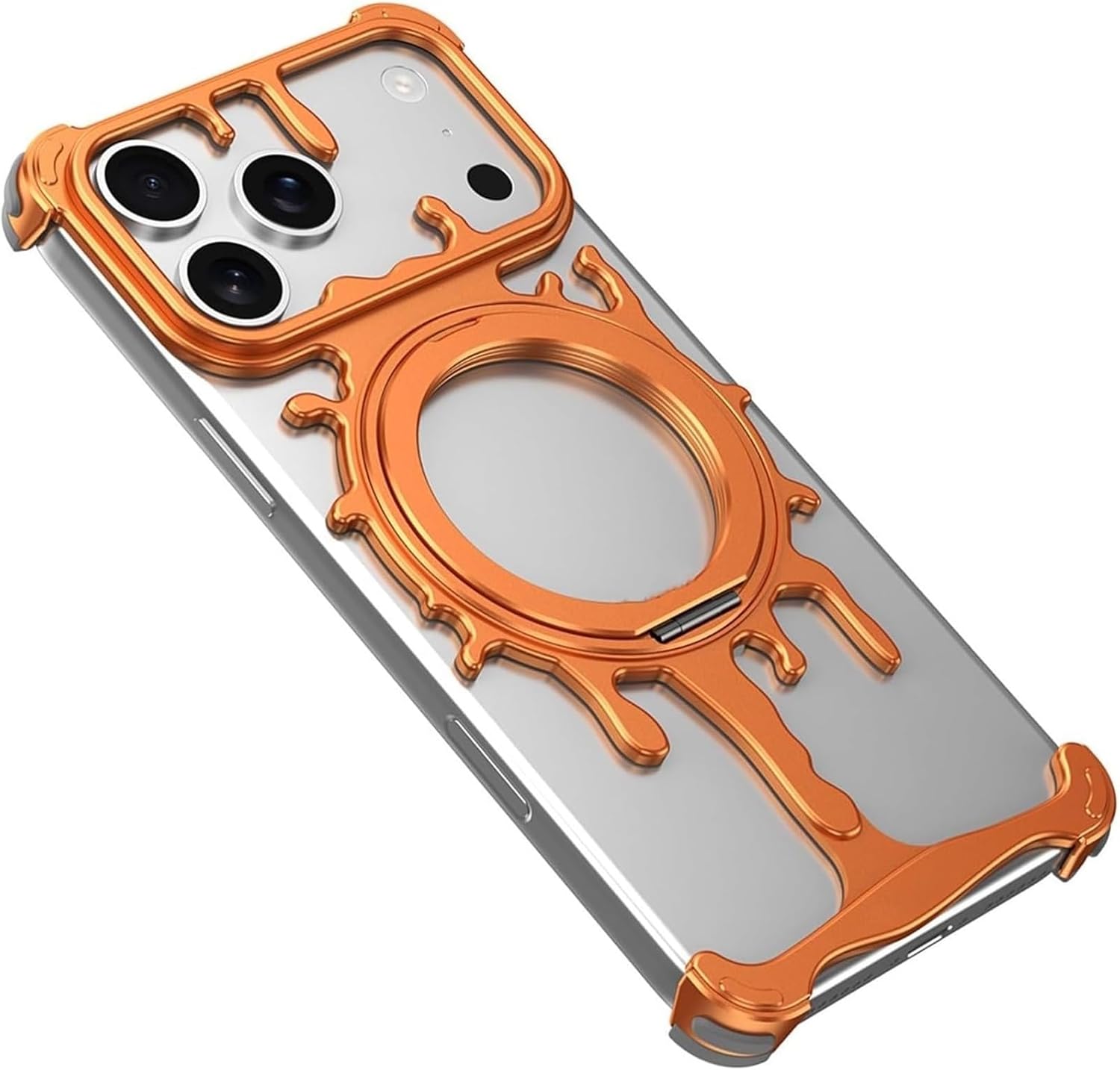 Case for iPhone 17/17Air/17Pro/17Pro Max, Super Slim Shell with Heat Dissipation Car Magnetic Kickstand Cover(Gray,17)