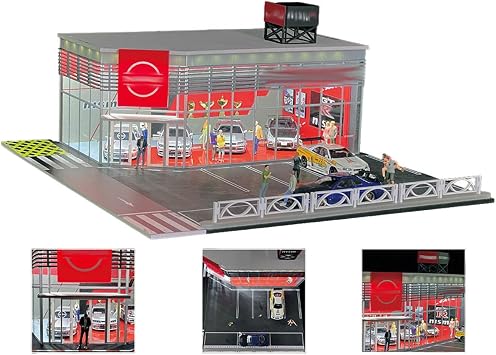 1/64 Scale NISMO Model, Highly Detailed Miniature Building Diorama, Model Building for Cars, Excluding Vehicles and Figures