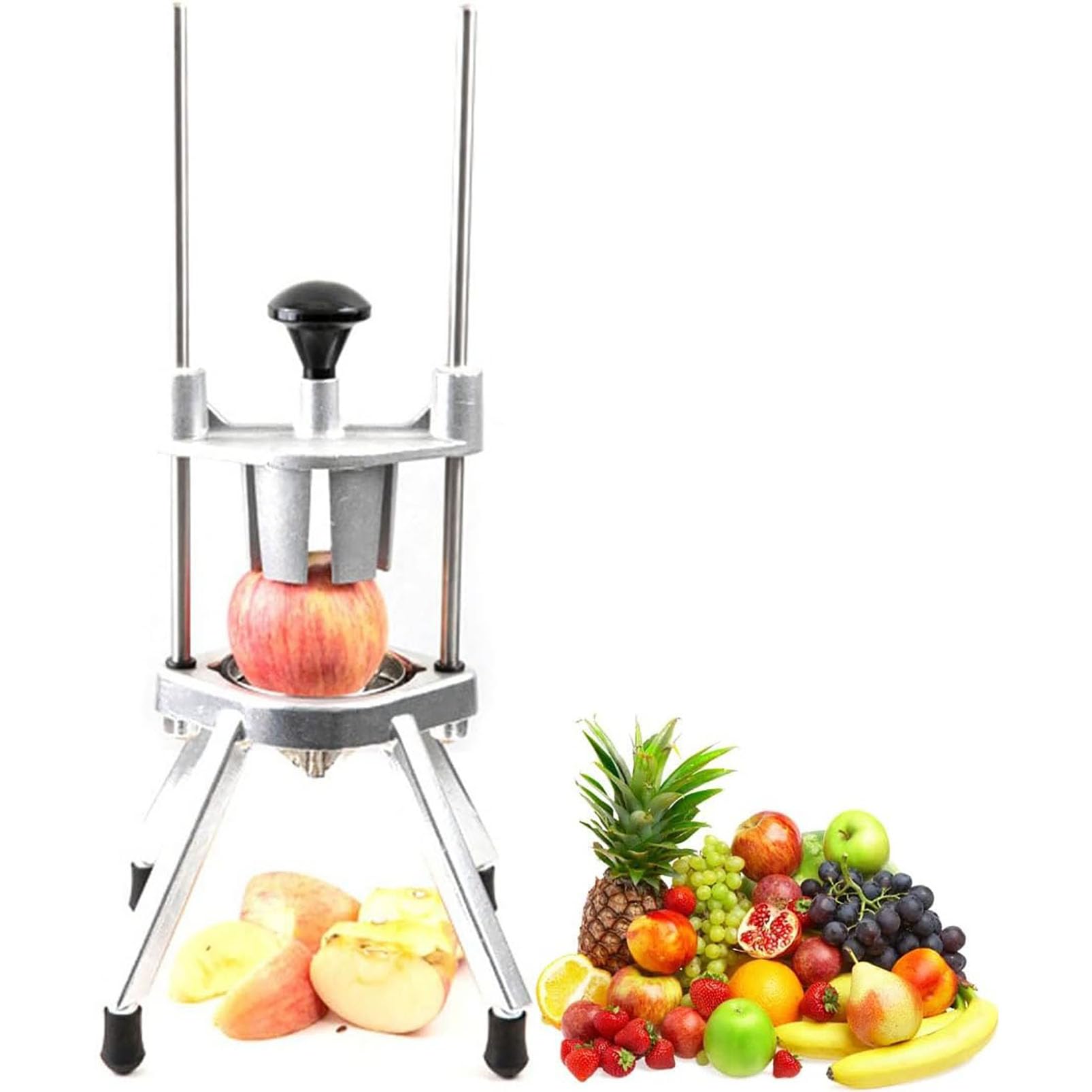 Cortador De Frutas Comercial En Gajos, Cortador De Rodajas De Limón Y Lima, Hoja De Acero Inoxidable, Herramienta Cortar Frutas Y Verduras, para Papas, Tomates, Cebollas