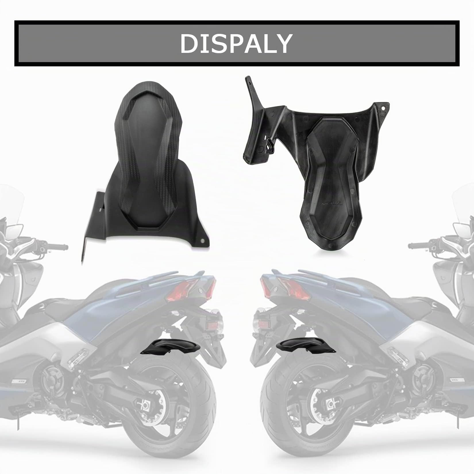 Guardabarros Trasero Guarda Salpicaduras PSLER Accesorios para Motos para Yamaha TMAX 530 2017 2018 2019 y TMAX 560 2020-2024