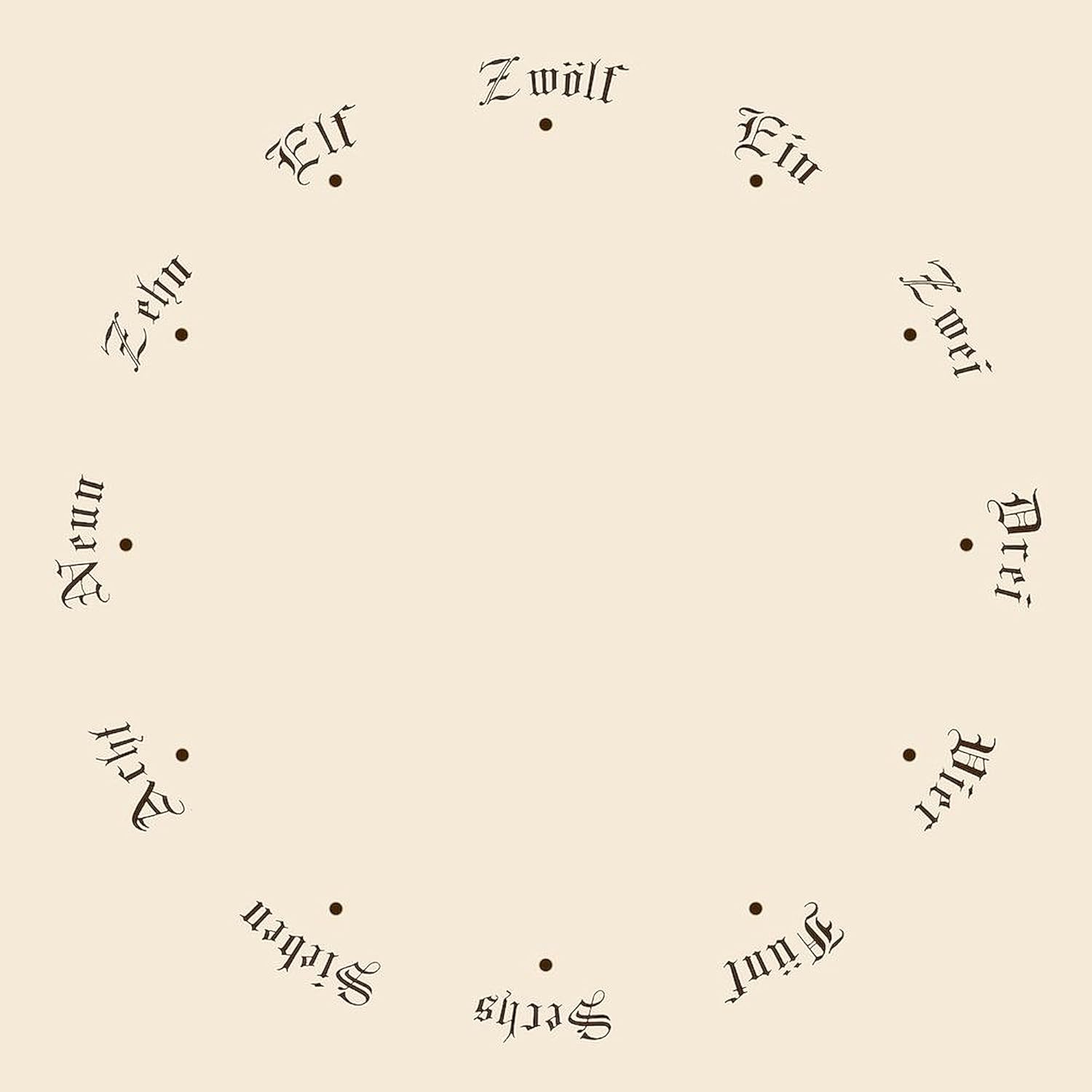 CafePress Quaint Wall Clock with German Numbers 10" Wall Clock for Livingroom, Kitchen, or Office