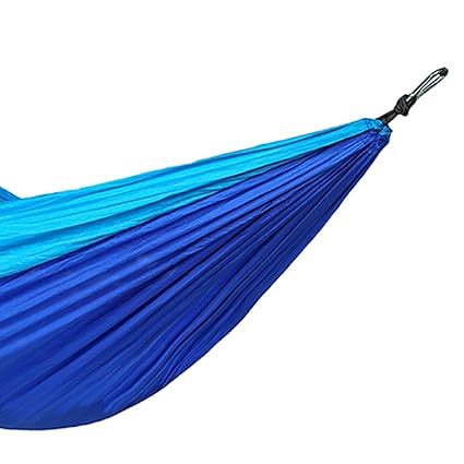 MILAAN Camping Double Hammock Outdoor Hanging Swing Nylon Chair Bed Dark Blue 1 (66031397FEZ)