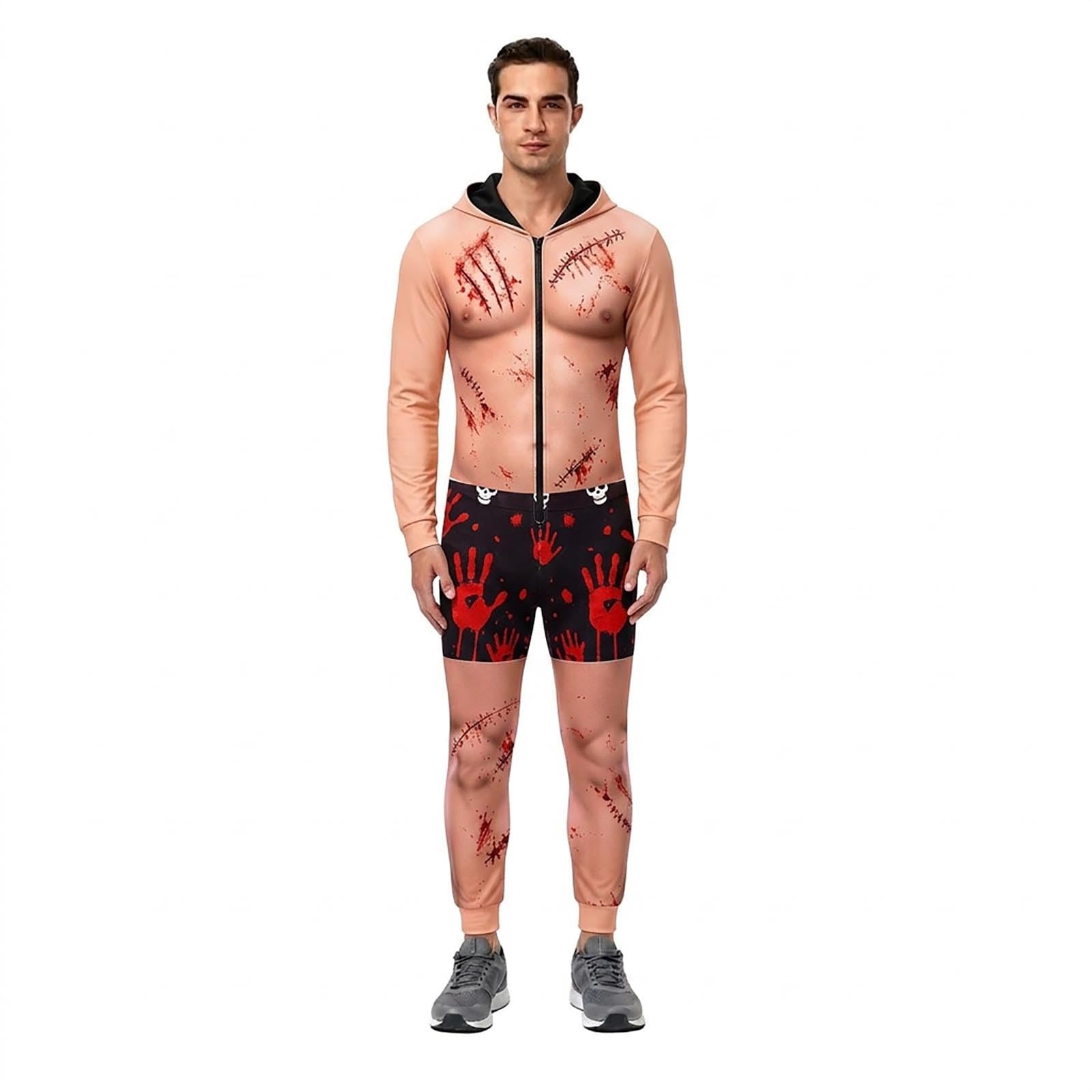 Halloween Onesie Adult Men, Men'S Halloween Costume Funny 3D Print Borat